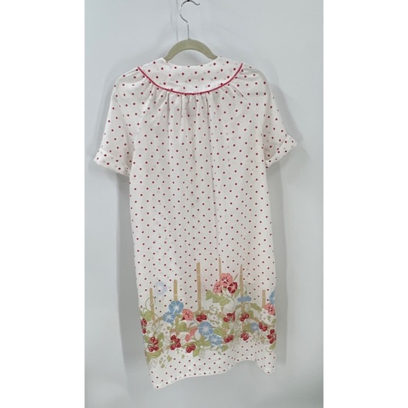 Dan-Ellen vintage, granny cottage core floral, polkadot snap front house dress - Picture 2 of 14
